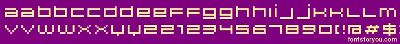 DsHiline Font – Yellow Fonts on Purple Background