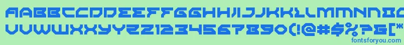 Xenodemon Font – Blue Fonts on Green Background