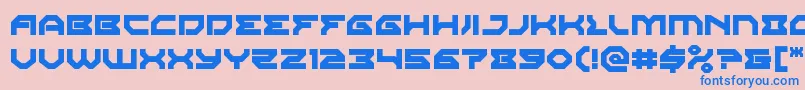 フォントXenodemon – ピンクの背景に青い文字