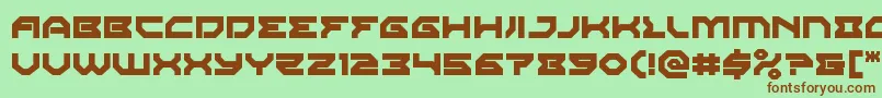 fuente Xenodemon – Fuentes Marrones Sobre Fondo Verde