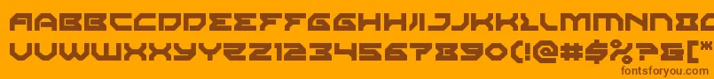 Xenodemon Font – Brown Fonts on Orange Background