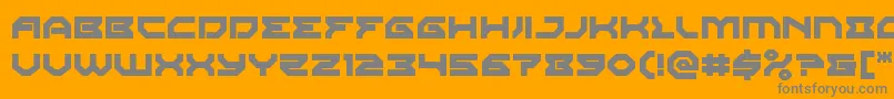 Xenodemon Font – Gray Fonts on Orange Background