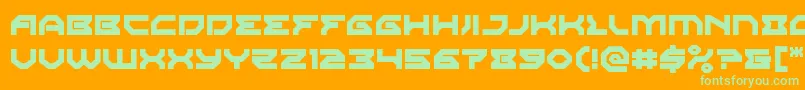 Xenodemon Font – Green Fonts on Orange Background