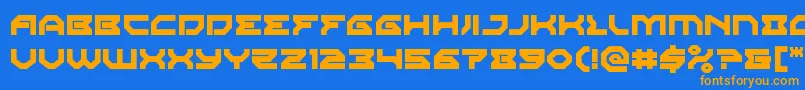 Xenodemon Font – Orange Fonts on Blue Background