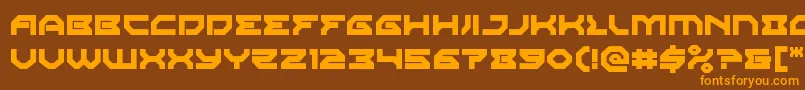 Xenodemon Font – Orange Fonts on Brown Background