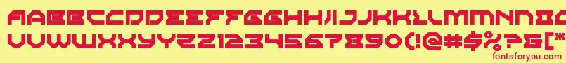 Xenodemon Font – Red Fonts on Yellow Background