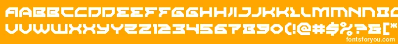 Шрифт Xenodemon – белые шрифты на оранжевом фоне