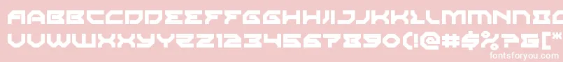 Fonte Xenodemon – fontes brancas em um fundo rosa