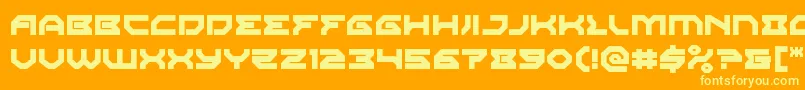 Xenodemon Font – Yellow Fonts on Orange Background