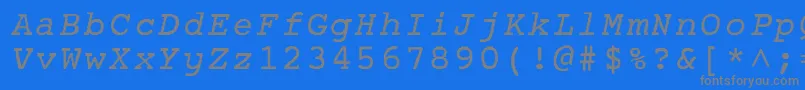 フォントBonNormal – 青い背景に灰色の文字