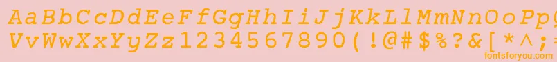 BonNormal Font – Orange Fonts on Pink Background