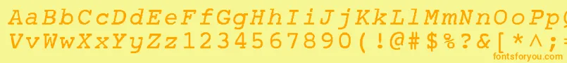 Шрифт BonNormal – оранжевые шрифты на жёлтом фоне