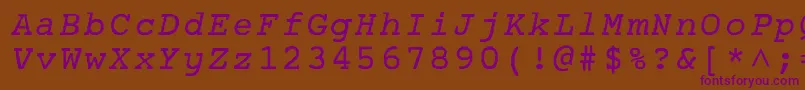 Шрифт BonNormal – фиолетовые шрифты на коричневом фоне