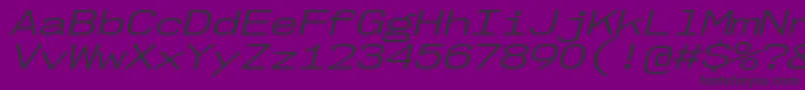 Nk57MonospaceExBkIt Font – Black Fonts on Purple Background