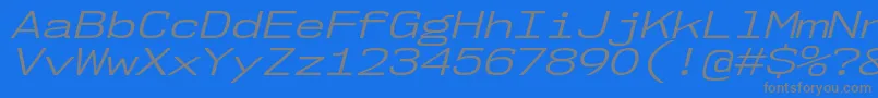 Nk57MonospaceExBkIt Font – Gray Fonts on Blue Background