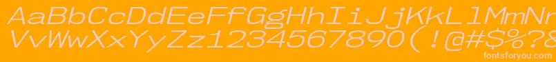フォントNk57MonospaceExBkIt – オレンジの背景にピンクのフォント