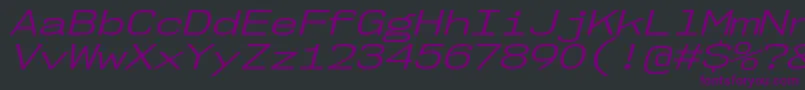 Nk57MonospaceExBkIt-fontti – violetit fontit mustalla taustalla