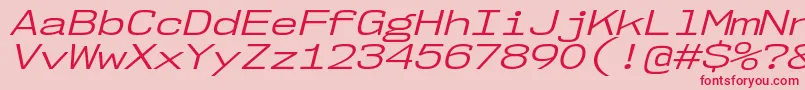 Шрифт Nk57MonospaceExBkIt – красные шрифты на розовом фоне