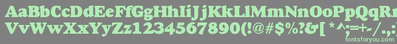 Шрифт DoverHeavy – зелёные шрифты на сером фоне