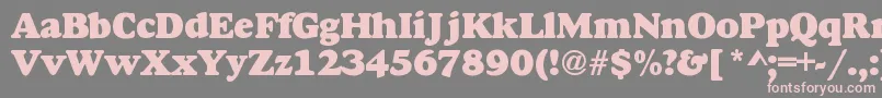 DoverHeavy Font – Pink Fonts on Gray Background