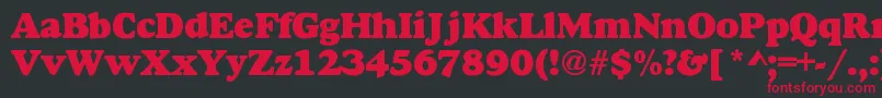 DoverHeavy Font – Red Fonts on Black Background