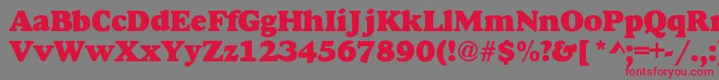 DoverHeavy Font – Red Fonts on Gray Background