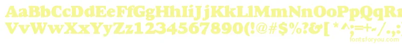 DoverHeavy Font – Yellow Fonts on White Background