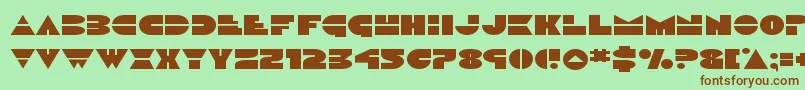 Discoduckexpand Font – Brown Fonts on Green Background