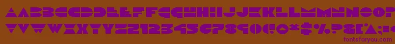 Discoduckexpand Font – Purple Fonts on Brown Background