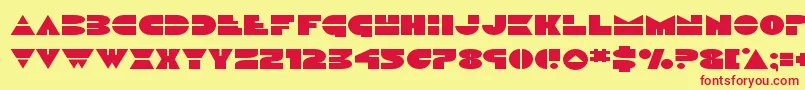 Discoduckexpand Font – Red Fonts on Yellow Background