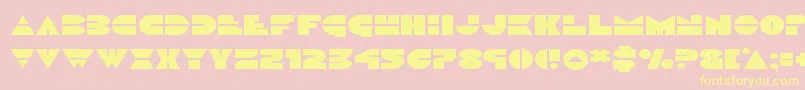 Discoduckexpand-Schriftart – Gelbe Schriften auf rosa Hintergrund