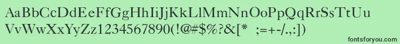 NelsieLight Font – Black Fonts on Green Background