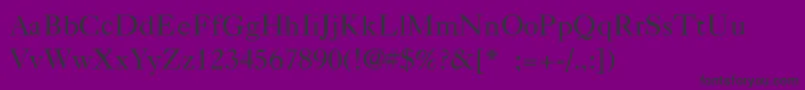 NelsieLight Font – Black Fonts on Purple Background