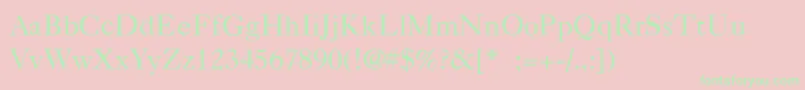 NelsieLight Font – Green Fonts on Pink Background
