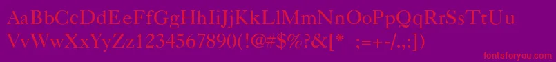 NelsieLight Font – Red Fonts on Purple Background