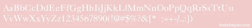フォントNelsieLight – ピンクの背景に白い文字