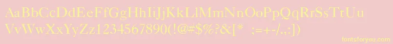NelsieLight Font – Yellow Fonts on Pink Background