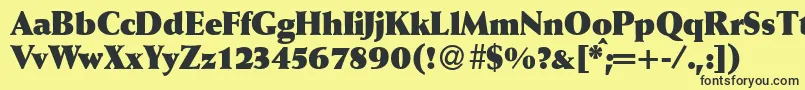 WeinantikblkdbBold Font – Black Fonts on Yellow Background