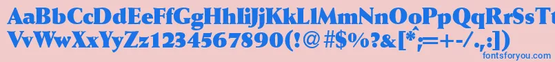 WeinantikblkdbBold Font – Blue Fonts on Pink Background