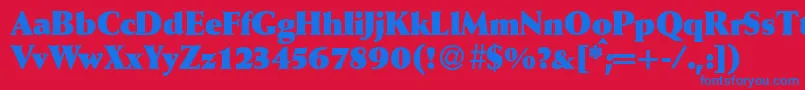 WeinantikblkdbBold Font – Blue Fonts on Red Background