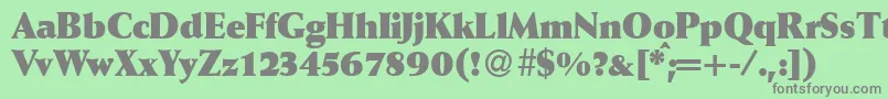 フォントWeinantikblkdbBold – 緑の背景に灰色の文字