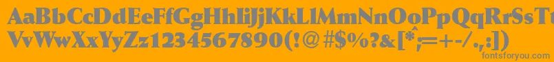 WeinantikblkdbBold Font – Gray Fonts on Orange Background