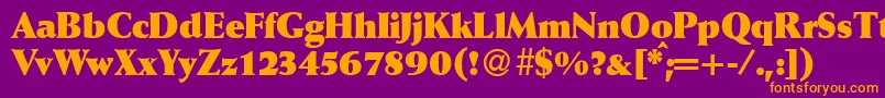 WeinantikblkdbBold Font – Orange Fonts on Purple Background