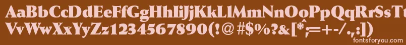 WeinantikblkdbBold Font – Pink Fonts on Brown Background