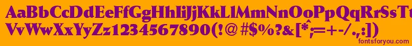 WeinantikblkdbBold Font – Purple Fonts on Orange Background