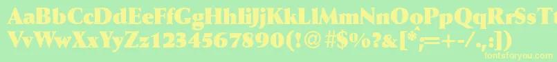 WeinantikblkdbBold Font – Yellow Fonts on Green Background