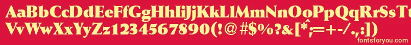 WeinantikblkdbBold Font – Yellow Fonts on Red Background