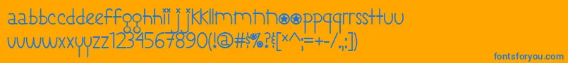Шрифт RebelChick – синие шрифты на оранжевом фоне
