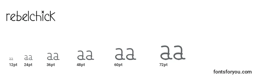 RebelChick Font Sizes