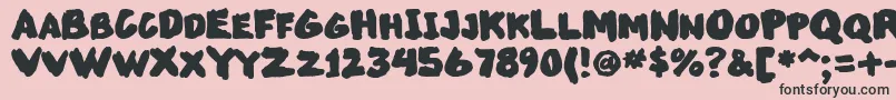 Markupsw Font – Black Fonts on Pink Background